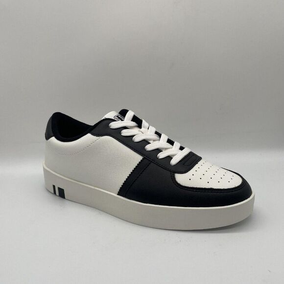 Ben Sherman Richmond Shoes Mens Size 7.5 White Black Leather Low Top Sneakers - Picture 2 of 11